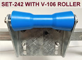 Polyethylene Keel Rollers 200mm Long For Boat Trailers With 20mm bore to suit 19mm shaft.