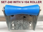 Polyethylene Keel Rollers 200mm Long For Boat Trailers With 20mm bore to suit 19mm shaft.