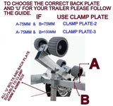 4 Hole Wobble Roller Clamp Plate With M10 x U Bolt for boat Trailers