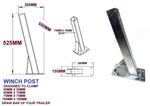 WINCH POST-525MM TALL (70MM X 70MM) + CARRIER + WINCH(3000LBS) WITH END CAPS FOR BOAT TRAILERS