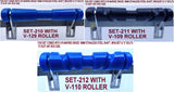 KEEL-300MM ROLLER WITH SUPER HEAVY-DUTY WITH 3 HOLE BRACKET WITH 19MM SHAFT.