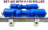 KEEL ROLLER 300MM LONG WITH SUPER HEAVY DUTY SWIVEL BRACKET & 19MM SHAFT FOR BOAT TRAILERS