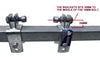 KEEL ROLLER 300MM LONG WITH SUPER HEAVY DUTY SWIVEL BRACKET & 19MM SHAFT FOR BOAT TRAILERS