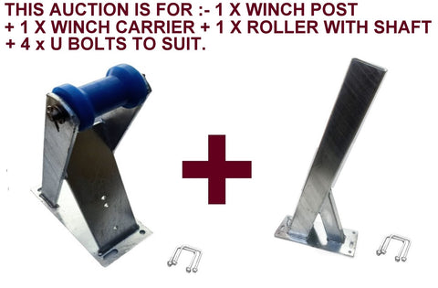 WINCH POST(100MM X 100MM) + WINCH CARRIER + SNUB FOR BOAT TRAILERS FOR MEDIUM TO LARHE BOATS.