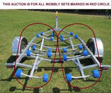 QUAD SUPER HEAVY DUTY WOBBLE SET X 4 + DUAL WOBBLE SET X 2 FOR BOAT TRAILER.