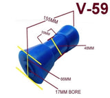 KEEL ROLLERS FOR BOAT TRAILER --150MM TO 158MM POLYURETHANE ROLLERS