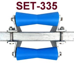 BOAT KEEL POLYETHYLENE ROLLER + 3 HOLE BRACKET + 19MM SHAFT