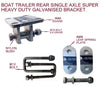 BOAT TRAILER FRONT & REAR LEAF SPRING SINGLE AXLE HANGER WITH 4-HOLE ‘U’ BOLT ON