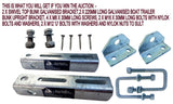 BOAT TRAILER & JET SKI BUNK UPRIGHT BRACKET WITH SWIVEL TOP AND U BOLTS FOR BOAT TRAILERS