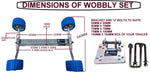 QUAD SUPER HEAVY DUTY WOBBLE SET X 4 + DUAL WOBBLE SET X 2 FOR BOAT TRAILER.