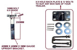 SUPER HEAVY DUTY- Dual Assembly With Roller Arm For Boat Trailers