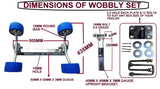 SUPER HEAVY DUTY- 2 X Sets Of 4 Wobble Rollers Assembly