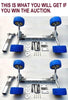 SUPER HEAVY DUTY WOBBLE ROLLERS ASSEMBLY FOR BOAT TRAILER WITH ADJUSTABLE HEIGHT-2 SETS OF 4