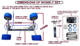 SUPER HEAVY DUTY-WOBBLE ROLLER SETS -2 X SETS OF 3, 2 SETS OF 4 & 4 sets of 2 FOR BOAT TRAILERS