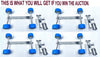 WOBBLE ROLLER FULL SET WITH UPRIGHT BRACKET FOR BOAT TRAILER - 4 X QUAD SETS WITH HIGHT ADJUSTMENT