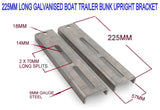 BOAT TRAILER & JET SKI BUNK UPRIGHT BRACKET WITH SWIVEL TOP AND U BOLTS FOR BOAT TRAILERS