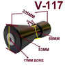 KEEL ROLLER- POLYURETHANE ROLLER WITH 'C' BRACKET + 2 X END CAPS &16MM S/S SHAFT