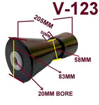 KEEL ROLLER-POLYURETHANE ROLLERS WITH 3-HOLE BRACKET & 19MM S/STEEL SHAFT.