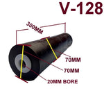 KEEL ROLLER-300MM POLYURETHANE ROLLER WITH 19MM SHAFT & END CAPS FOR BOATS