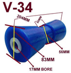 KEEL ROLLER-WITH 16MM SHAFT & 'T' STEM BRACKET.