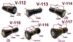 KEEL ROLLER- POLYURETHANE ROLLER WITH 'C' BRACKET + 2 X END CAPS &16MM S/S SHAFT