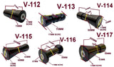 200MM KEEL POLYURATHANE ROLLERS+ 3 HOLE BRACKET + END CAPS WITH16MM SHAFT