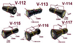 KEEL ROLLERS- 200MM POLYURETHANE ROLLER WITH 'C' BRACKET WITH 16MM SHAFT