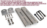 BOAT TRAILER & JET SKI BUNK UPRIGHT BRACKET WITH SWIVEL TOP AND U BOLTS FOR BOAT TRAILERS