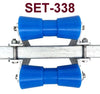 BOAT KEEL POLYETHYLENE ROLLER + 3 HOLE BRACKET + 19MM SHAFT