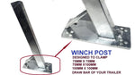 WINCH POST (70MM X 70MM) + HALF MOON PLATE + 3000LBS WINCH FOR BOAT TRAILERS.