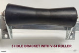 Super Heavy-Duty 285mm Or 290mm Keel Roller Bracket With Rubber Rollers