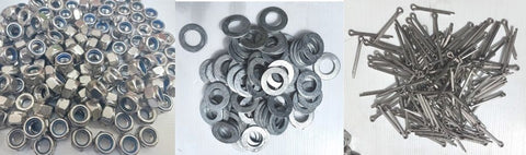M12 X Nyloc Stainless Nuts / Washers / Split Pins For Boat Trailers