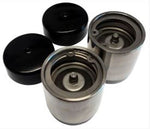 BEARING BUDDY SET- 45MM OR 50MM OR 52MM MADE FROM 304 GRADE S/STEEL FOR BOAT TRAILERS.