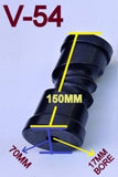 KEEL- POLYURETHANE ROLLERS -150MM TO 155MM WITH 'C' BRACKET FOR BOAT TRAILERS