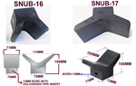 SNUB-16 OR SNUB-17 FOR BOAT TRAILERS MADE FROM HARDENED RUBBER.