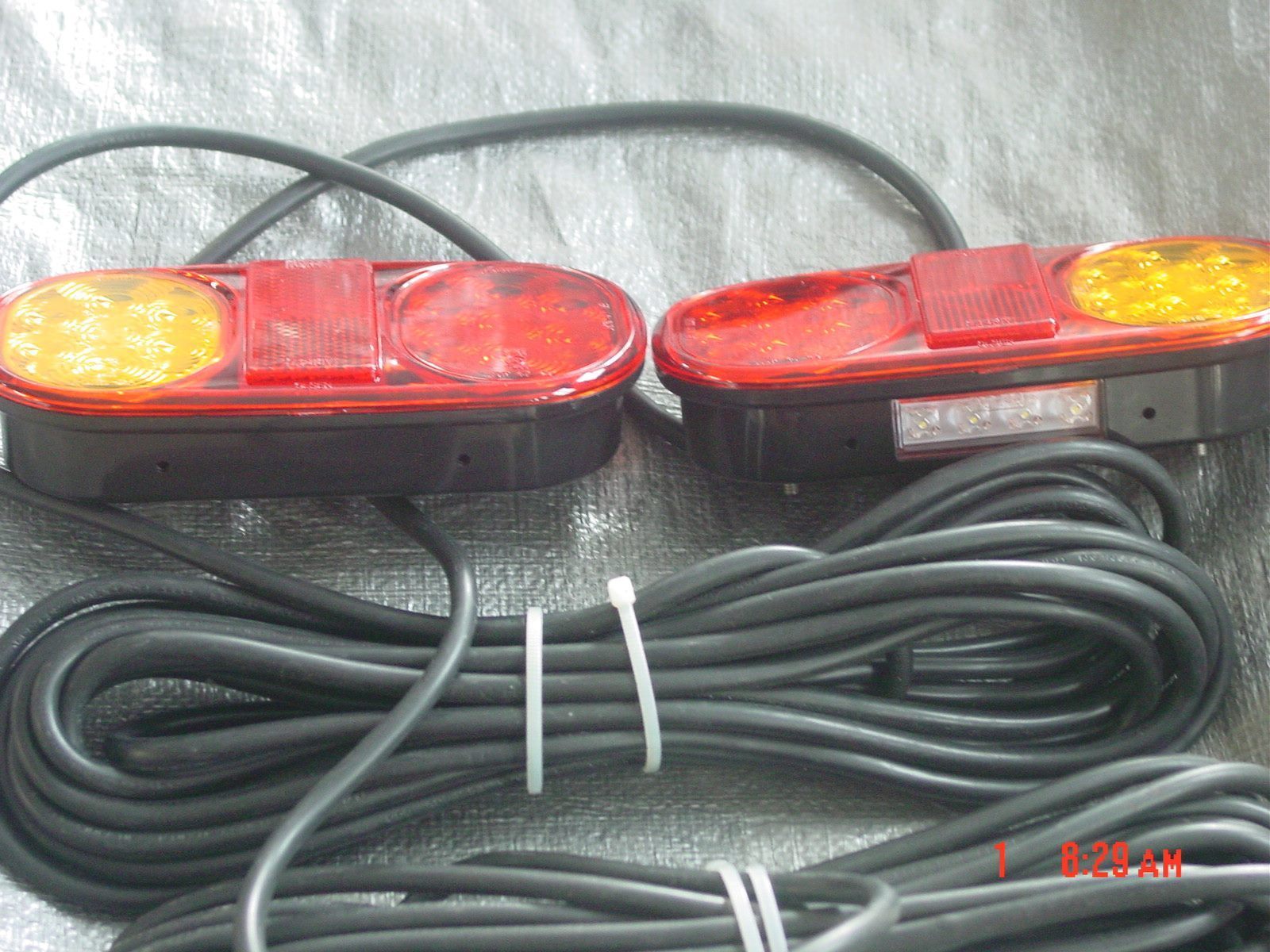 Rectangle Left+Right LED Submersible Red Trailer Boat Stud Stop Turn Rectangle Left+Right LED Submersible Red Trailer Boat Stud Stop Turn