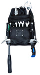 SINGLE LEATHER RIGGER POUCH WITH 2X STEEL HAMMER HOLDER AND HEAVY DUTY TOOL BELT