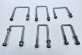 M12 X FULLY GALVANIZED ' U ' BOLTS FOR ALL SIZES CROSS BAR/ TUBE/CROSS SECTION.