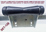 KEEL ROLLER SUPER HEAVY DUTY BRACKET+POLYURETHINE ROLLERS+END CAPS +16MM OR 19MM SHAFTS FOR BOATTRAILERS