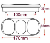 LED BOAT FULLY SUBMERSIBLE TRAILER LIGHT WITH 7-PIN PLUG