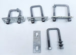 M12 X FULLY GALVANIZED ' U ' BOLTS AND 2 -HOLE BACKPLATE TO CLAMP ANY BOX SIZE