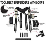 TOOL BELT-LEATHER DOUBLE POUCH TOOL BELT DOUBLE WITH 4 POCKETS SLIDABLE ON BELT