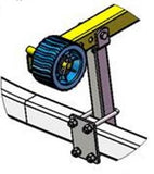 JET SKI ROLLER ASSEMBLY-1820MM LONG WITH UPRIGHT MOUNTING BRACKETS