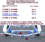 M12 X Fully Galvanized ' U ' Bolts For All Sizes Cross Bar/ Tube/Cross Section.