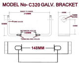 KEEL ROLLER BRACKETS 220MM OR 315MM OR 320MM 'C' SHAPE