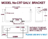 Keel Roller Brackets 87mm Or 97mm Or 110mm 'C' Shape