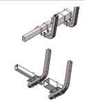 HEAVY DUTY GUIDE ON WITH 306MM SIDE ROLLERS, PAIR BOAT TRAILER GUIDE.