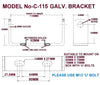 Keel Roller Brackets 87mm Or 97mm Or 110mm 'C' Shape