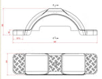 POLYETHYLENE MUDGUARD X 2 FOR 13' Or 14" WHEELS