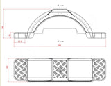 POLYETHYLENE MUDGUARD X 2 FOR 13' Or 14" WHEELS